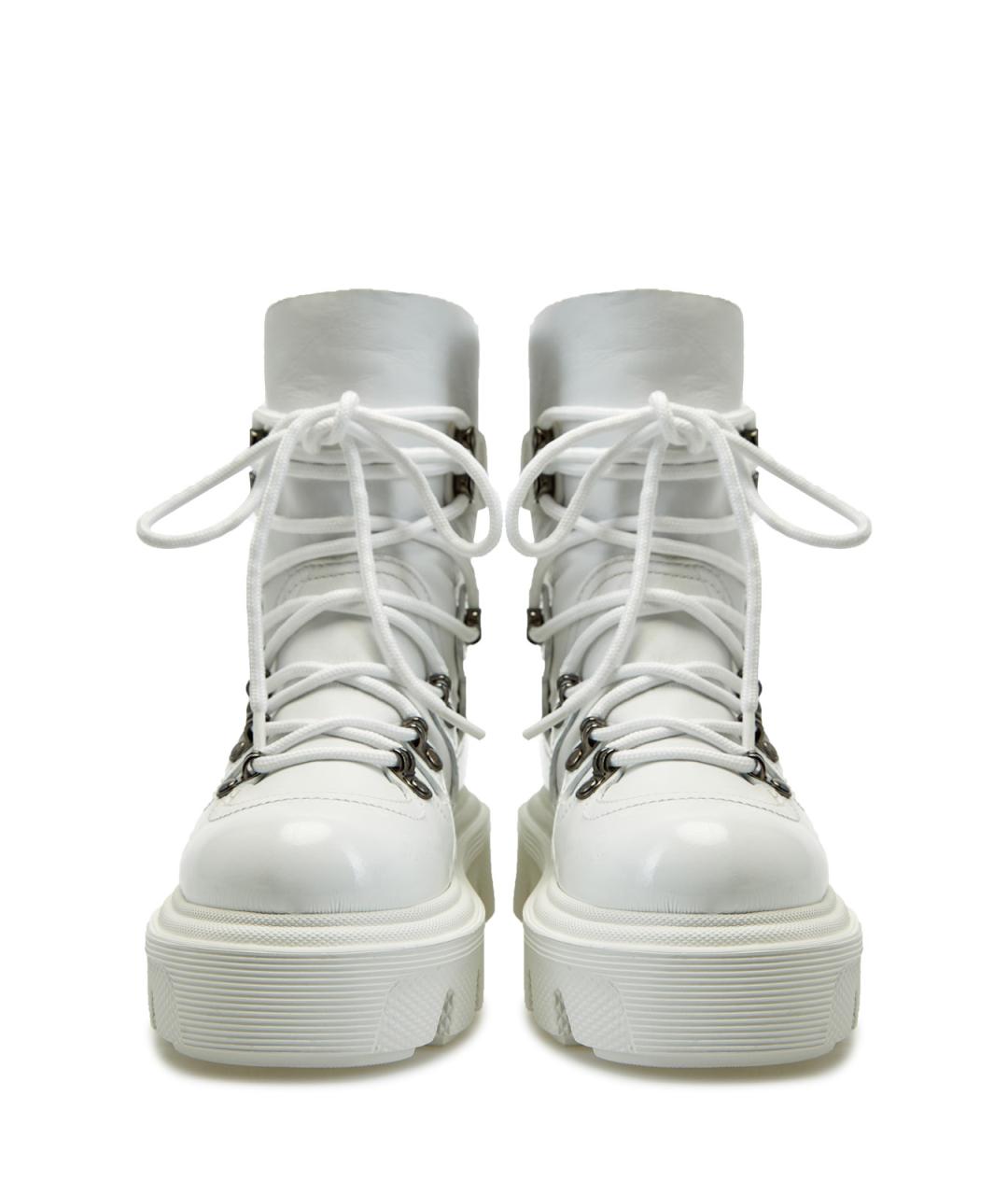 CASADEI Белые кожаные ботинки, фото 5