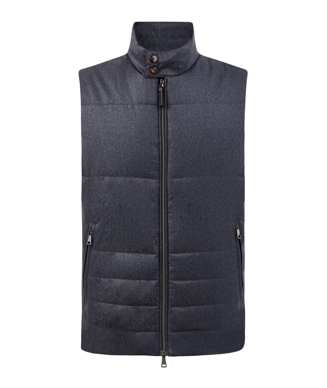 CANALI Синий полиэстеровый жилет, фото 1
