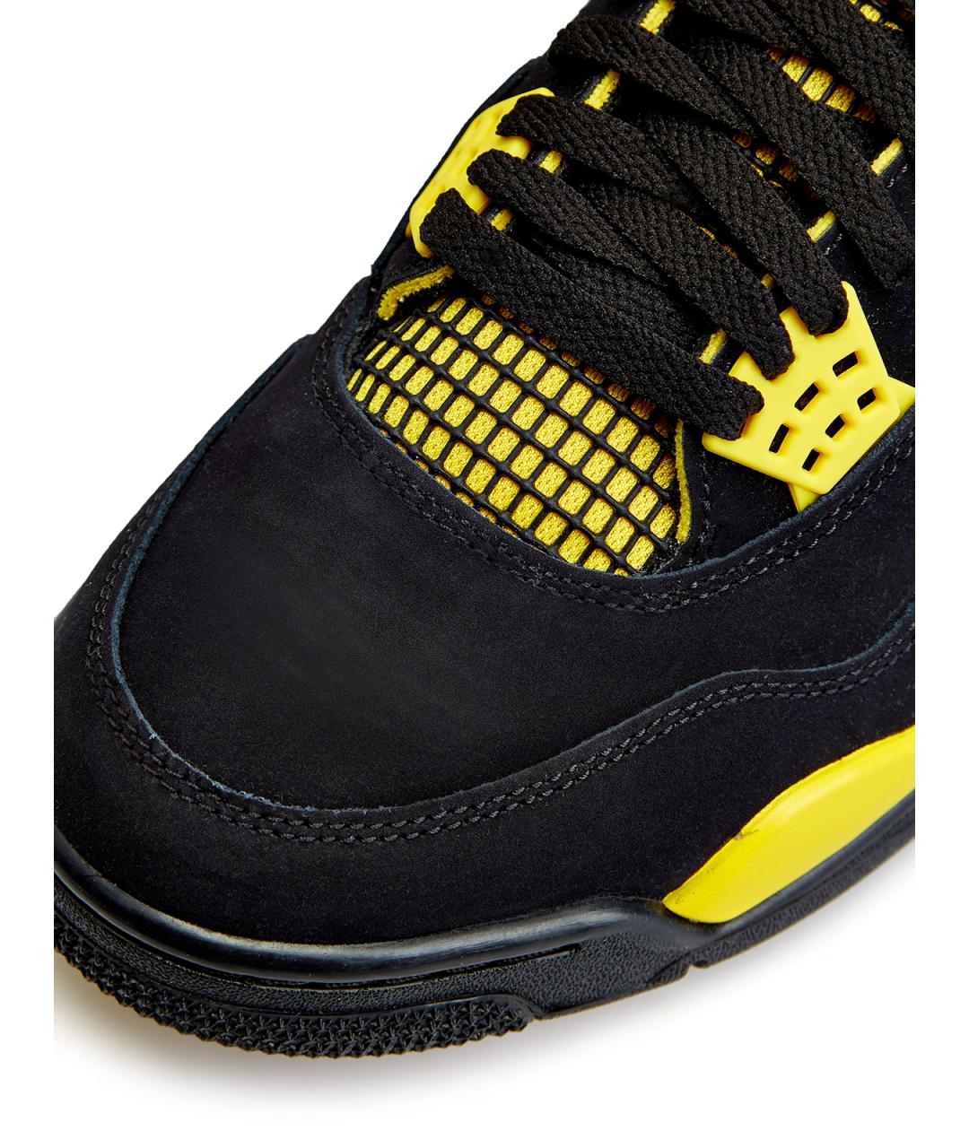 JORDAN Черные нубуковые высокие кроссовки / кеды, фото 5