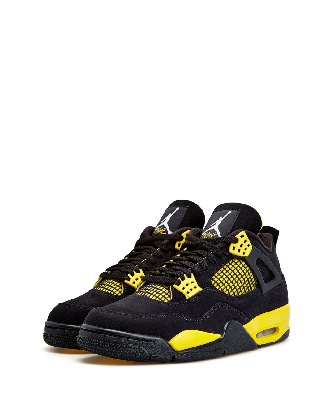 JORDAN Черные нубуковые высокие кроссовки / кеды, фото 2