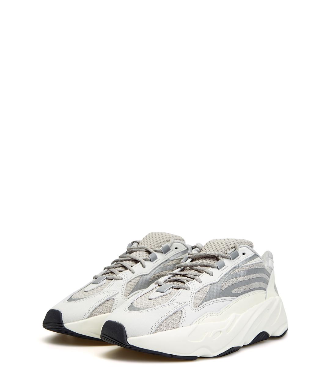 YEEZY Серые текстильные низкие кроссовки / кеды, фото 2