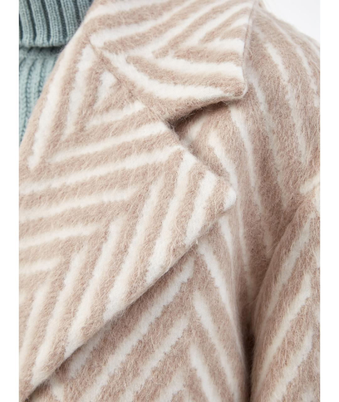 PESERICO Бежевое шерстяное пальто, фото 5