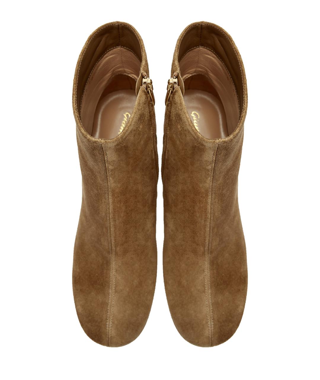 GIANVITO ROSSI Коричневые замшевые ботильоны, фото 5