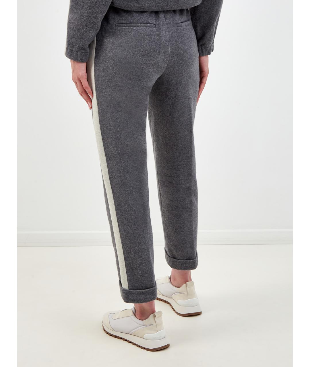 PESERICO Серые хлопковые спортивные брюки и шорты, фото 4