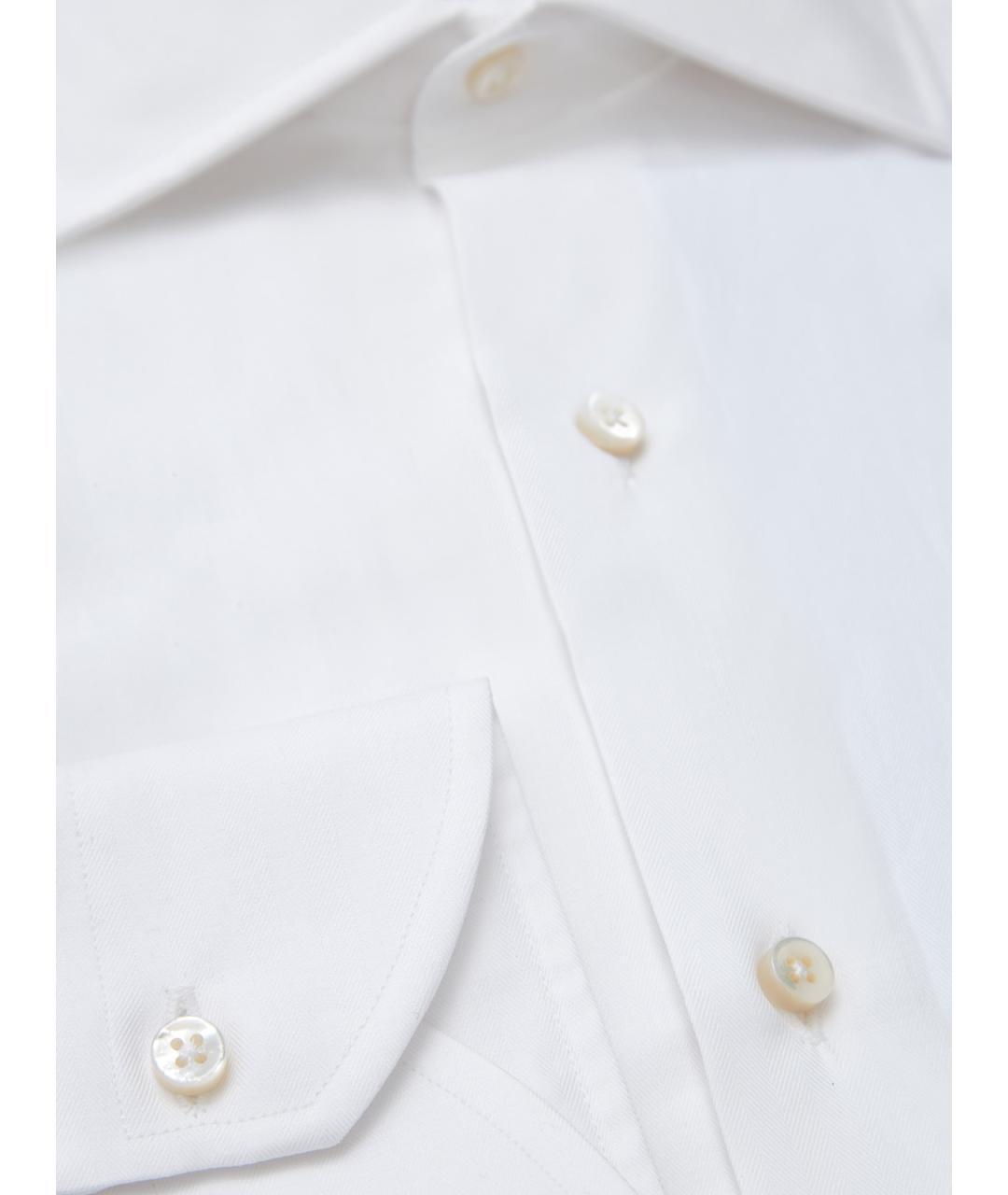 CANALI Белая хлопковая классическая рубашка, фото 2