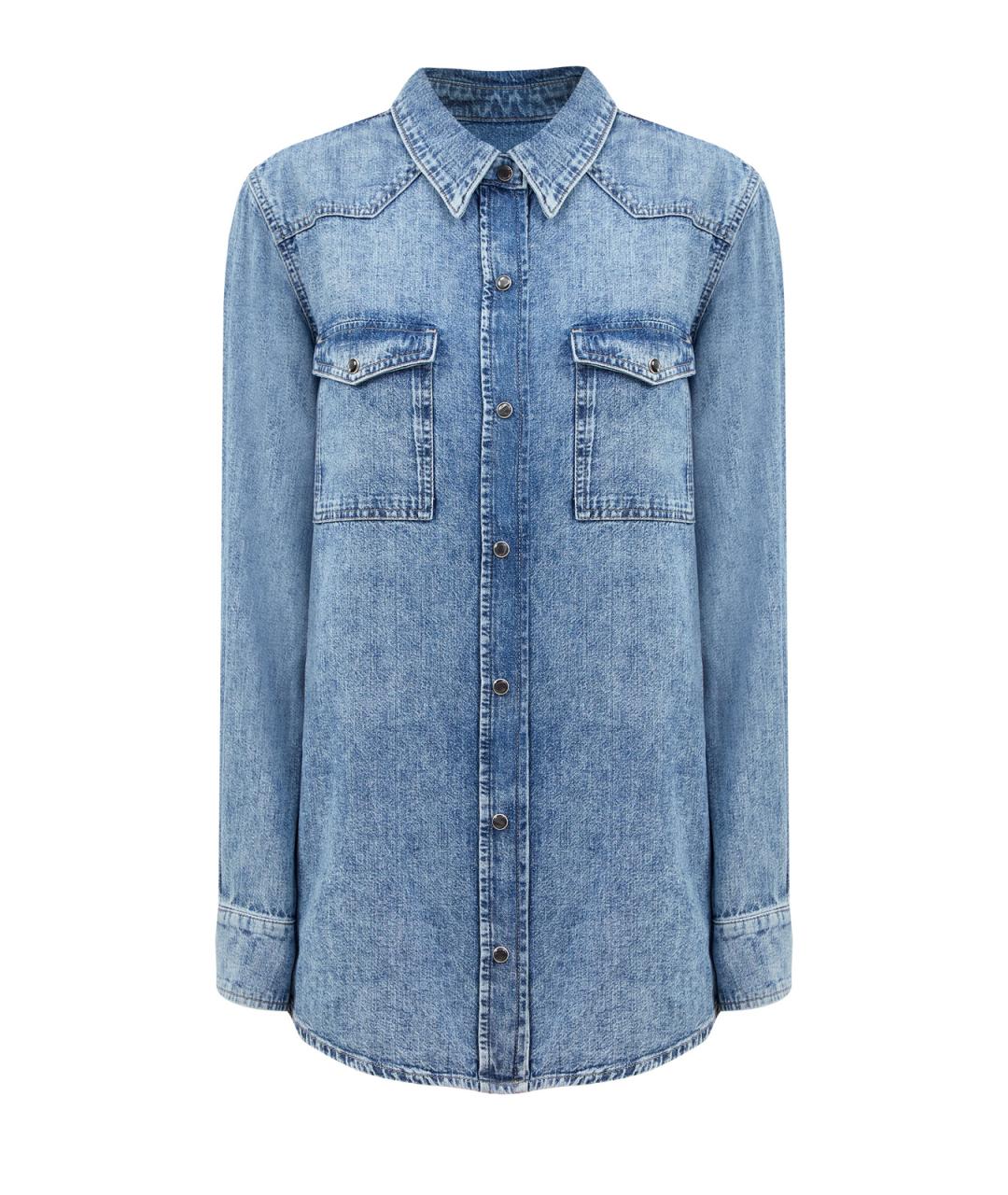 7 FOR ALL MANKIND Синяя хлопковая рубашка, фото 1