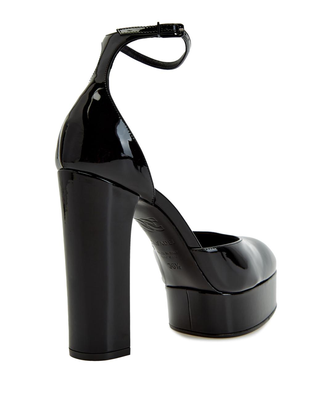 CASADEI Черные кожаные босоножки, фото 3