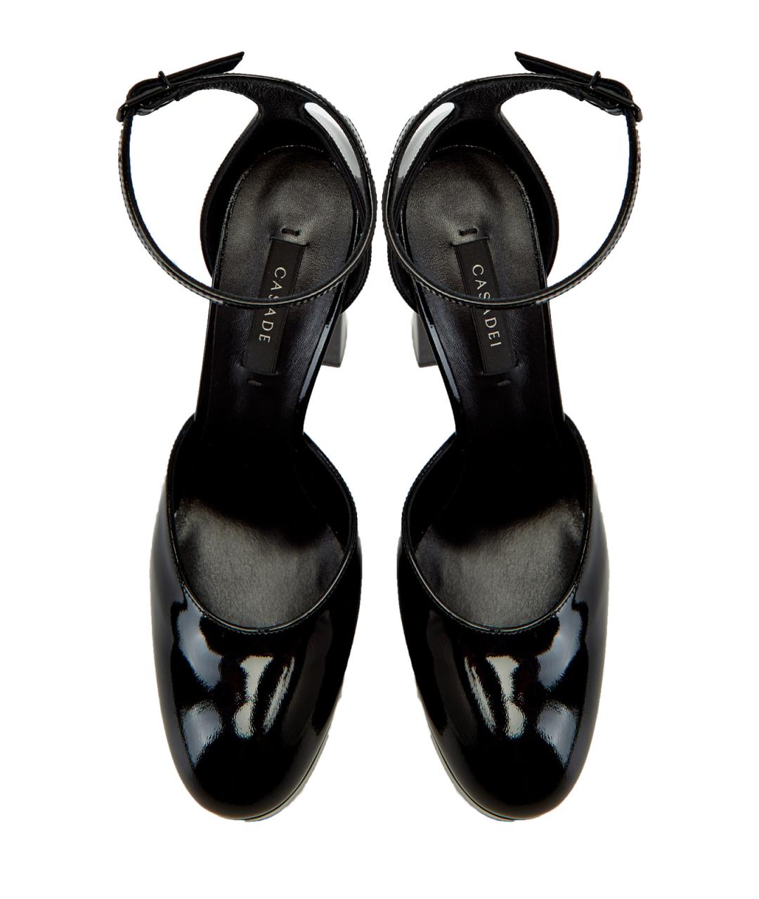 CASADEI Черные кожаные босоножки, фото 4