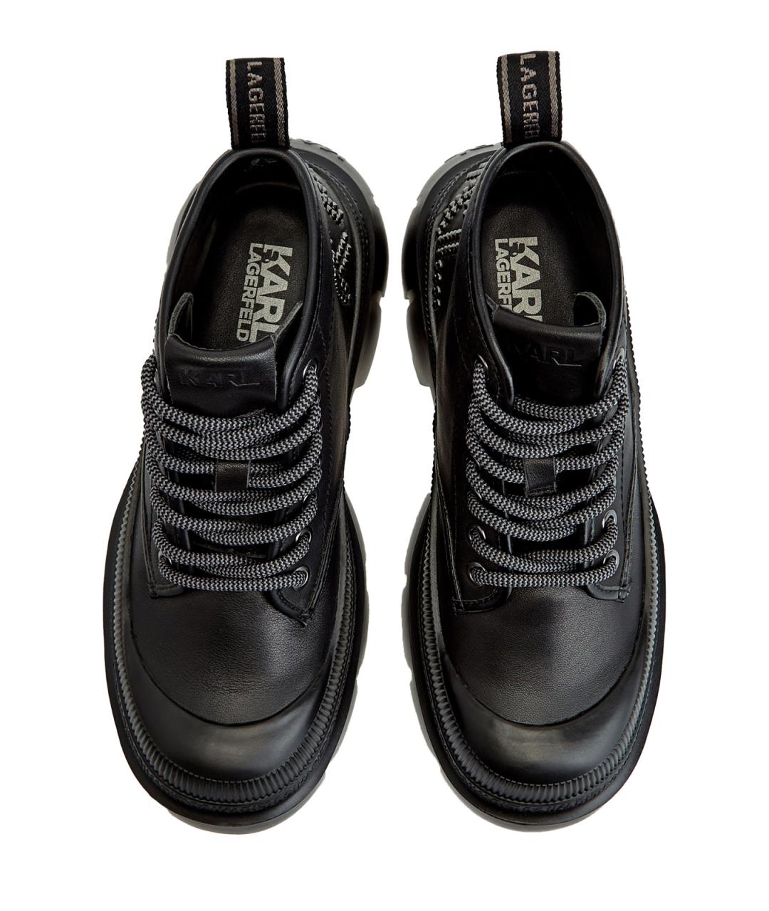 KARL LAGERFELD Черные кожаные ботинки, фото 4