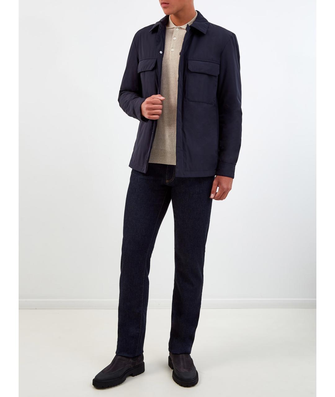 CANALI Бежевое поло с длинным рукавом, фото 2