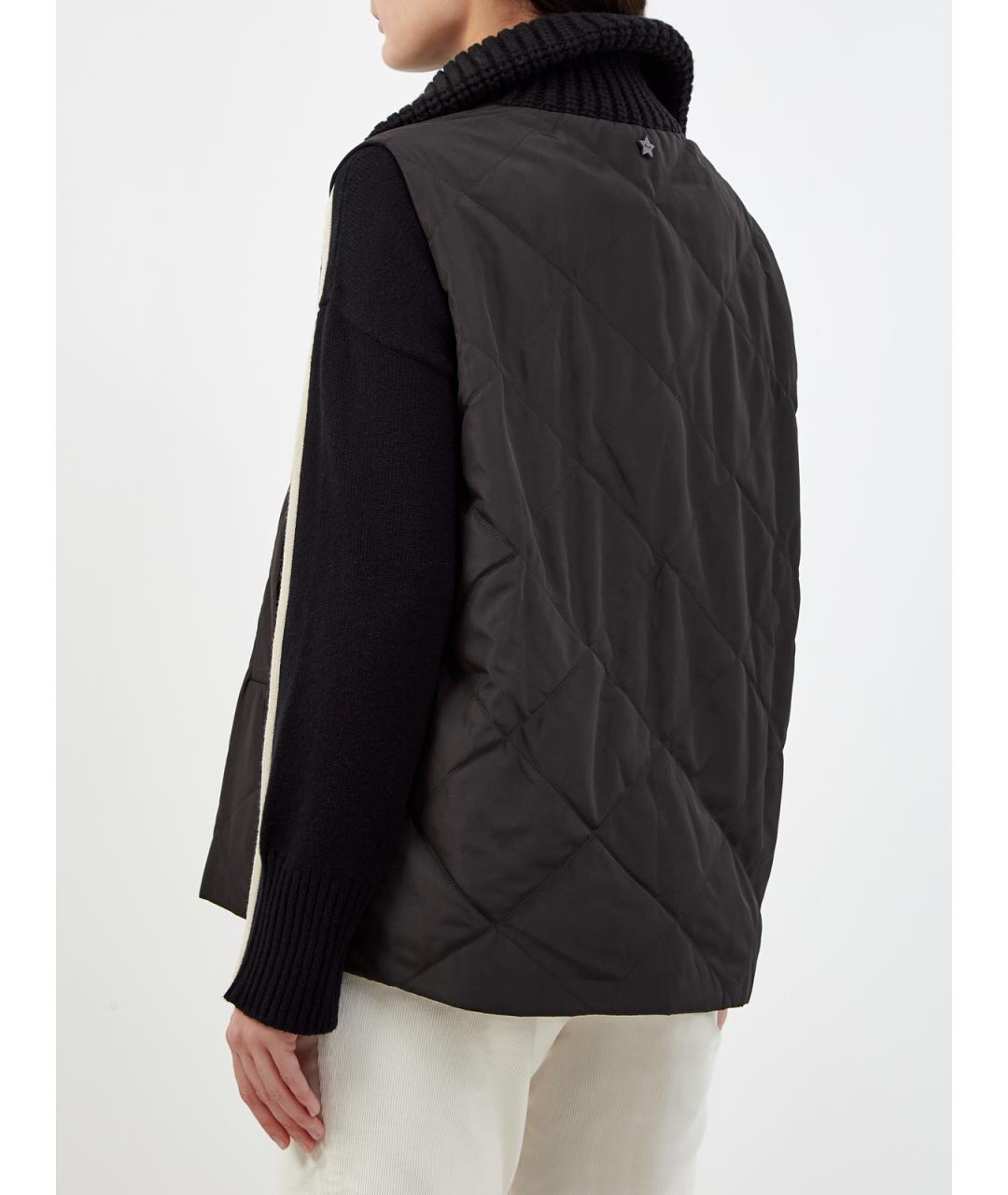 LORENA ANTONIAZZI Черный полиэстеровый жилет, фото 4