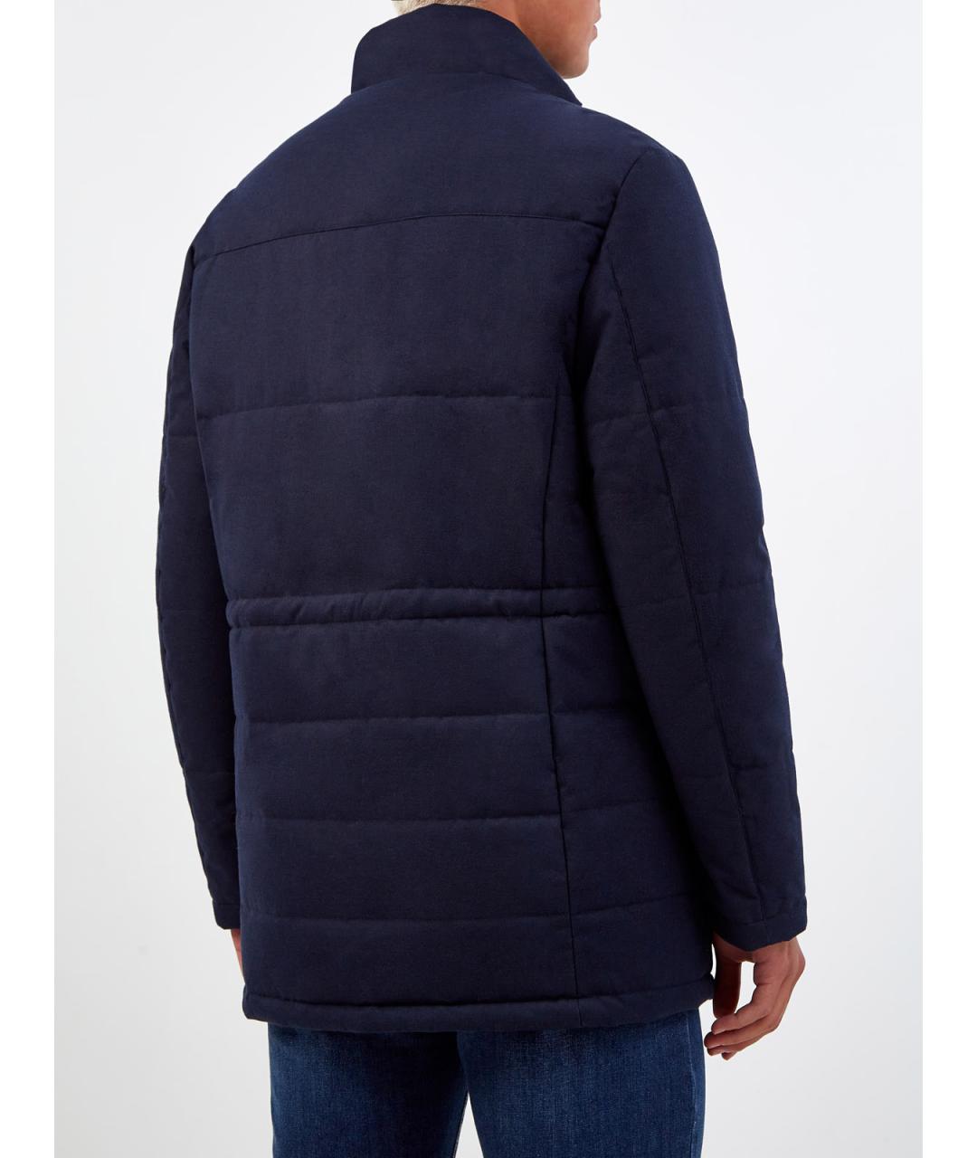 CANALI Синяя полиэстеровая куртка, фото 4