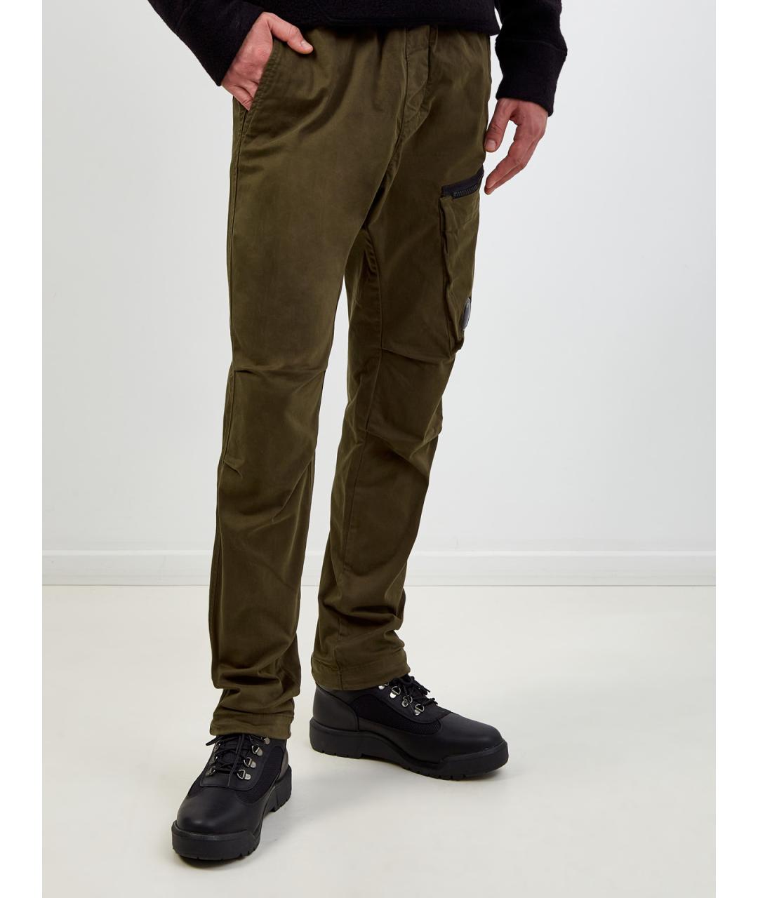 CP COMPANY Зеленые хлопковые повседневные брюки, фото 3