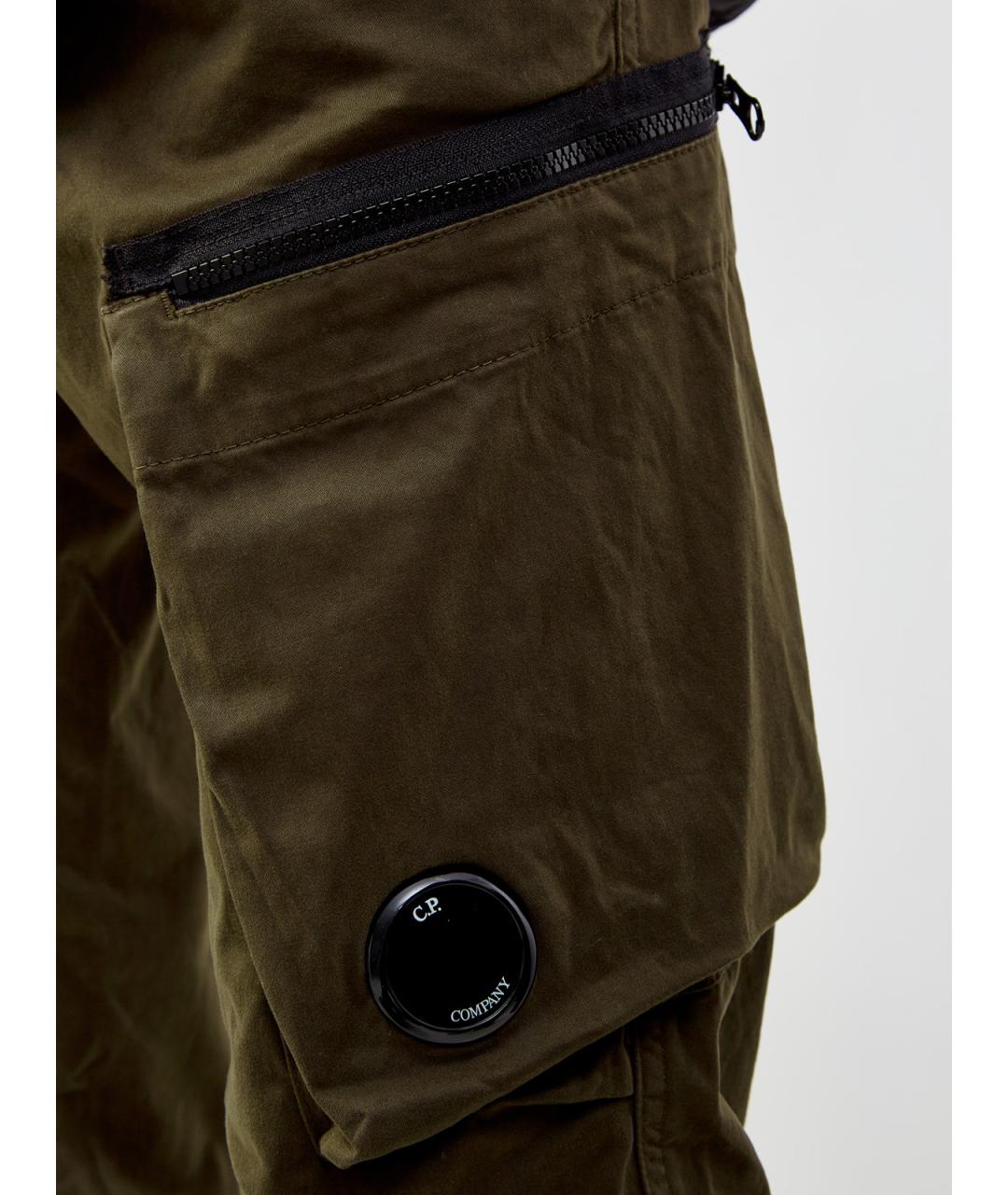 CP COMPANY Зеленые хлопковые повседневные брюки, фото 5