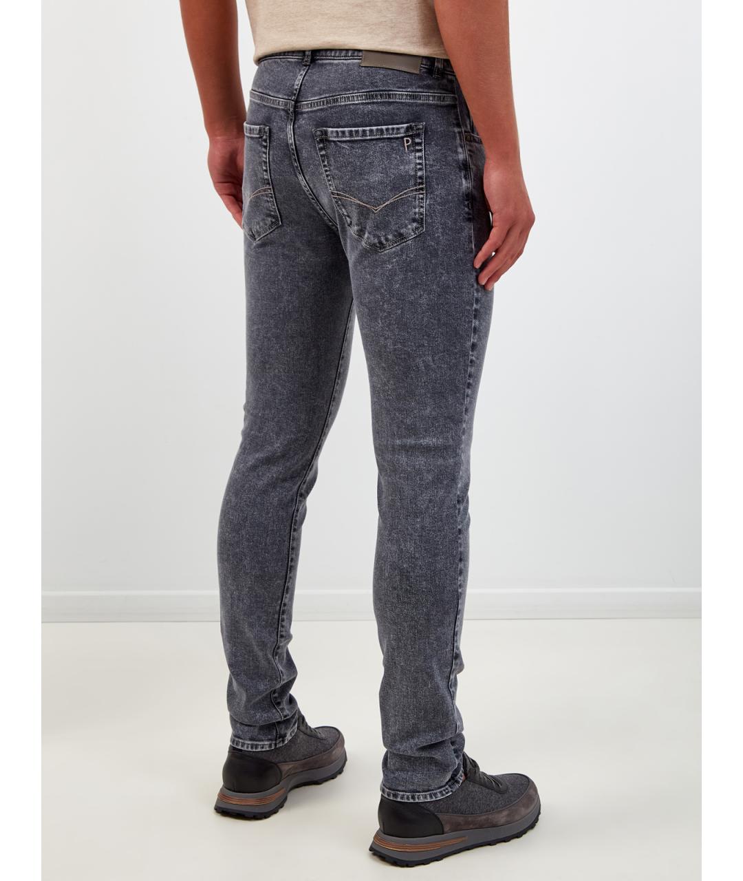 PESERICO Серые хлопковые джинсы скинни, фото 4