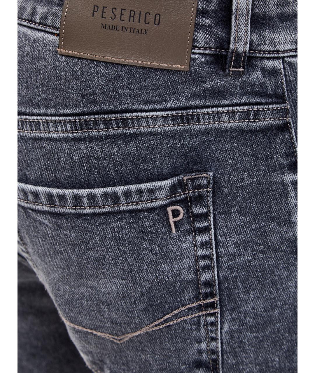 PESERICO Серые хлопковые джинсы скинни, фото 5