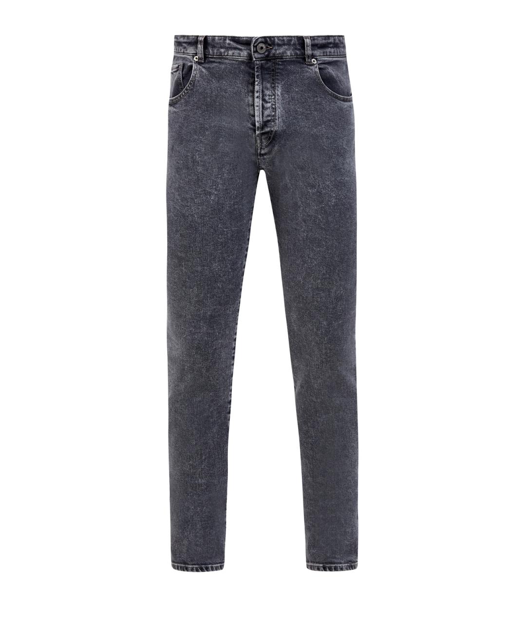 PESERICO Серые хлопковые джинсы скинни, фото 1