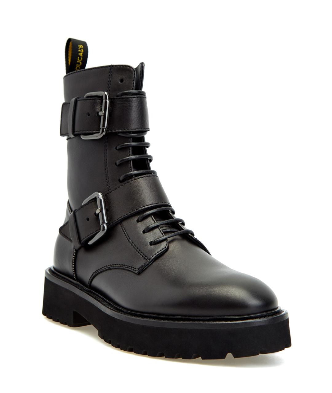 DOUCAL'S Черные кожаные ботинки, фото 3