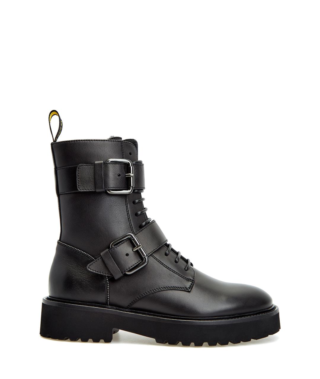 DOUCAL'S Черные кожаные ботинки, фото 1