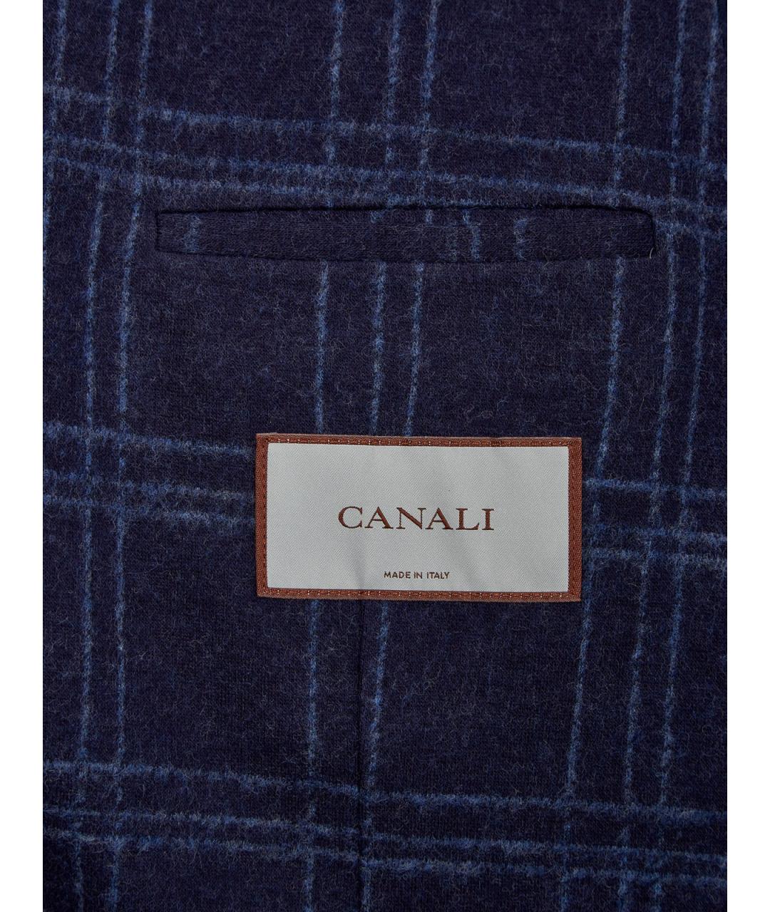 CANALI Синий хлопковый пиджак, фото 6