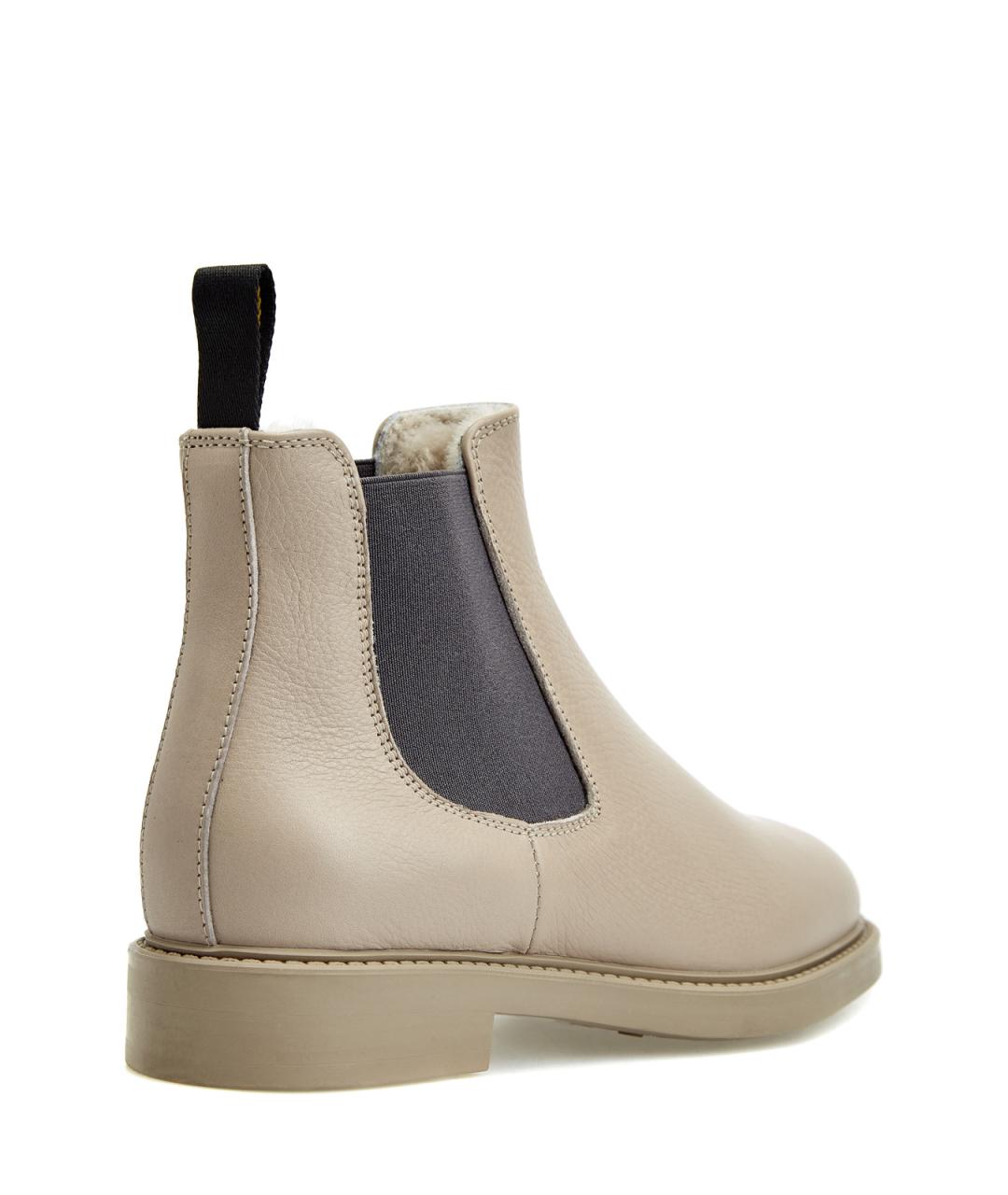 DOUCAL'S Бежевые кожаные ботинки, фото 3