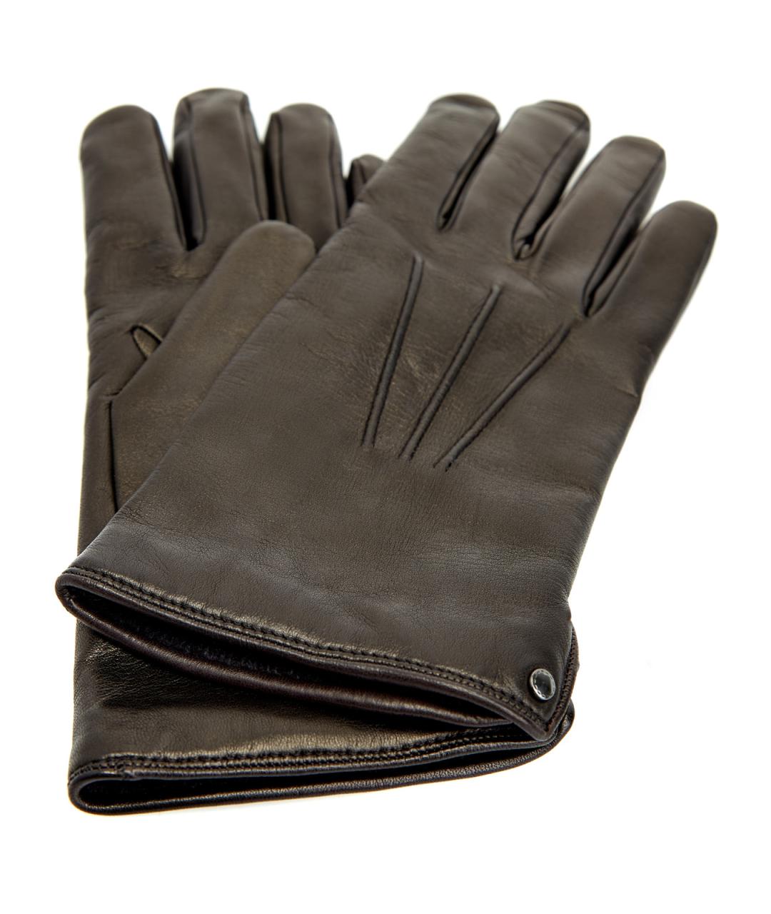 CANALI Черные кожаные перчатки, фото 3