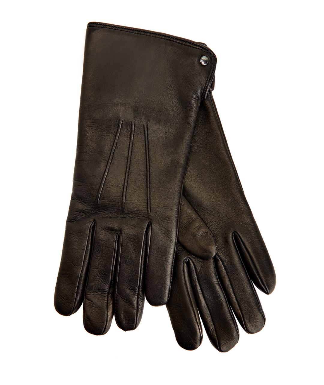 CANALI Черные кожаные перчатки, фото 1