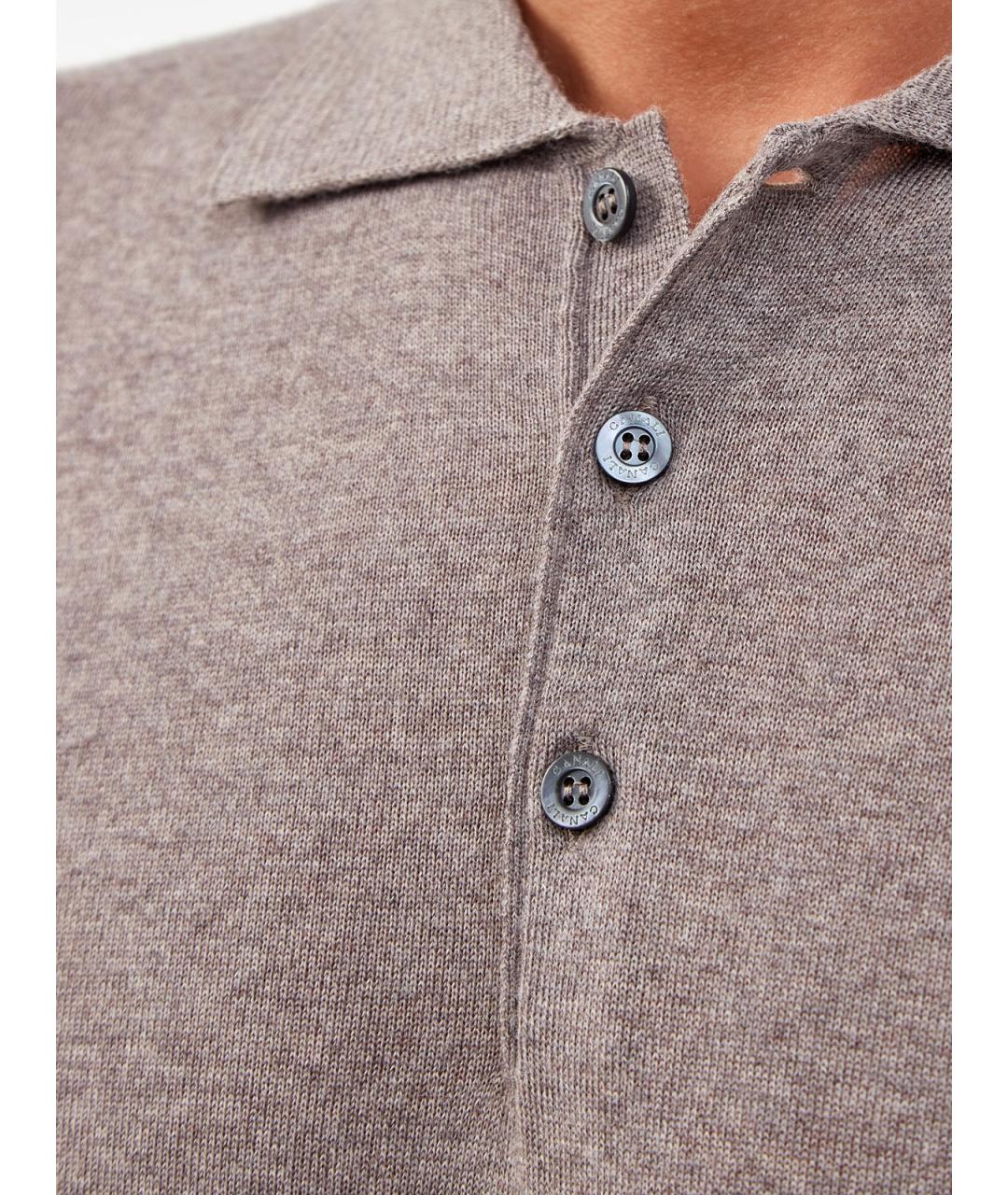 CANALI Коричневый шерстяной джемпер / свитер, фото 5
