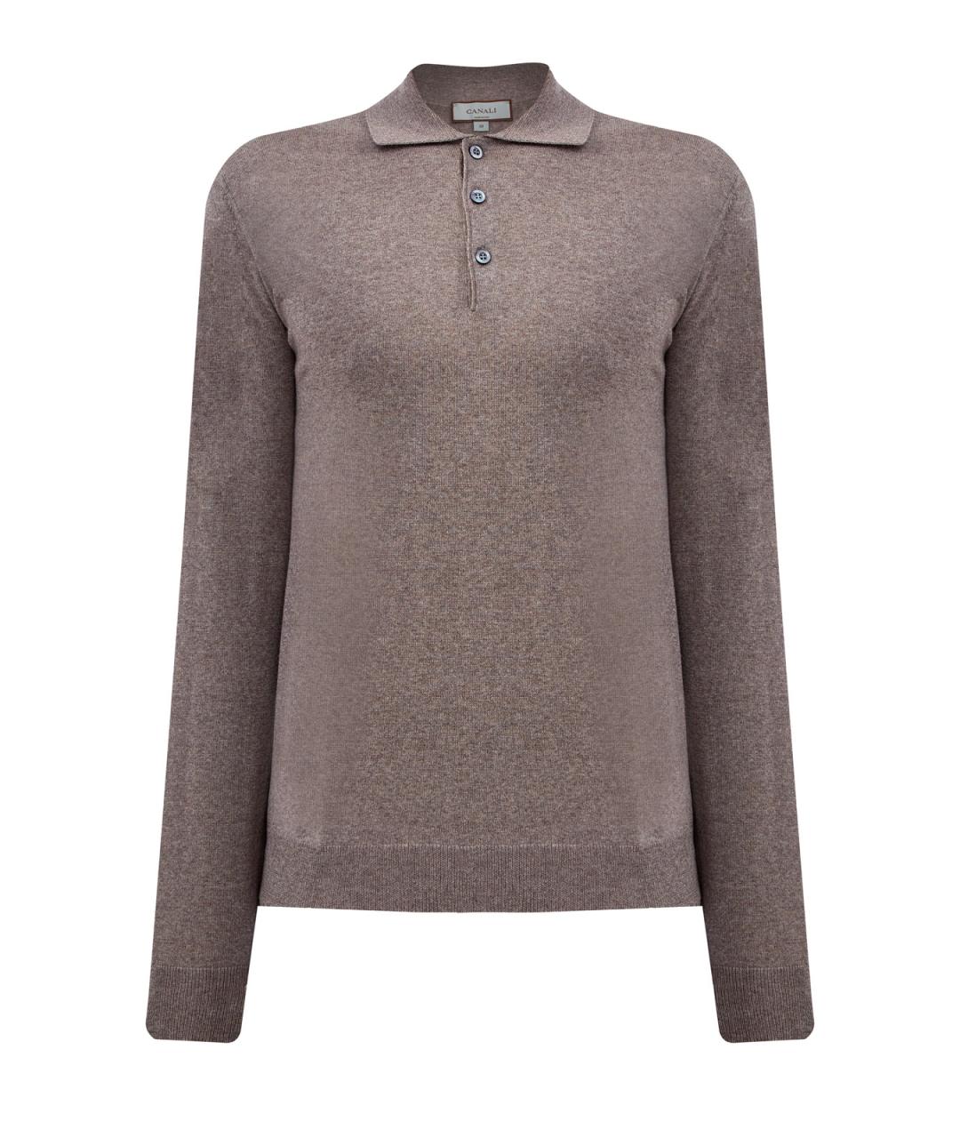 CANALI Коричневый шерстяной джемпер / свитер, фото 1
