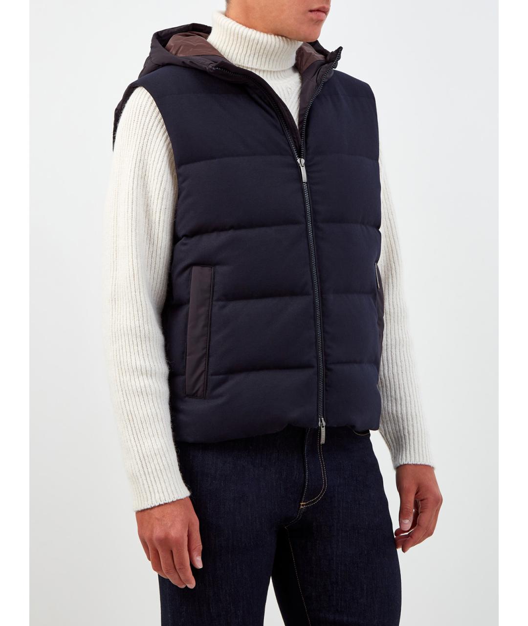 PESERICO Синий полиэстеровый жилет, фото 3
