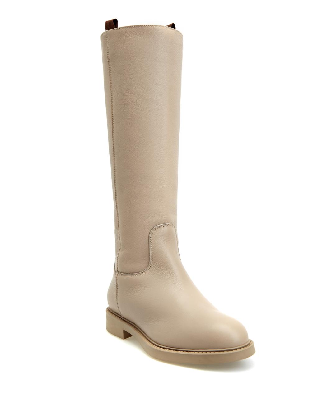 DOUCAL'S Бежевые кожаные сапоги, фото 3