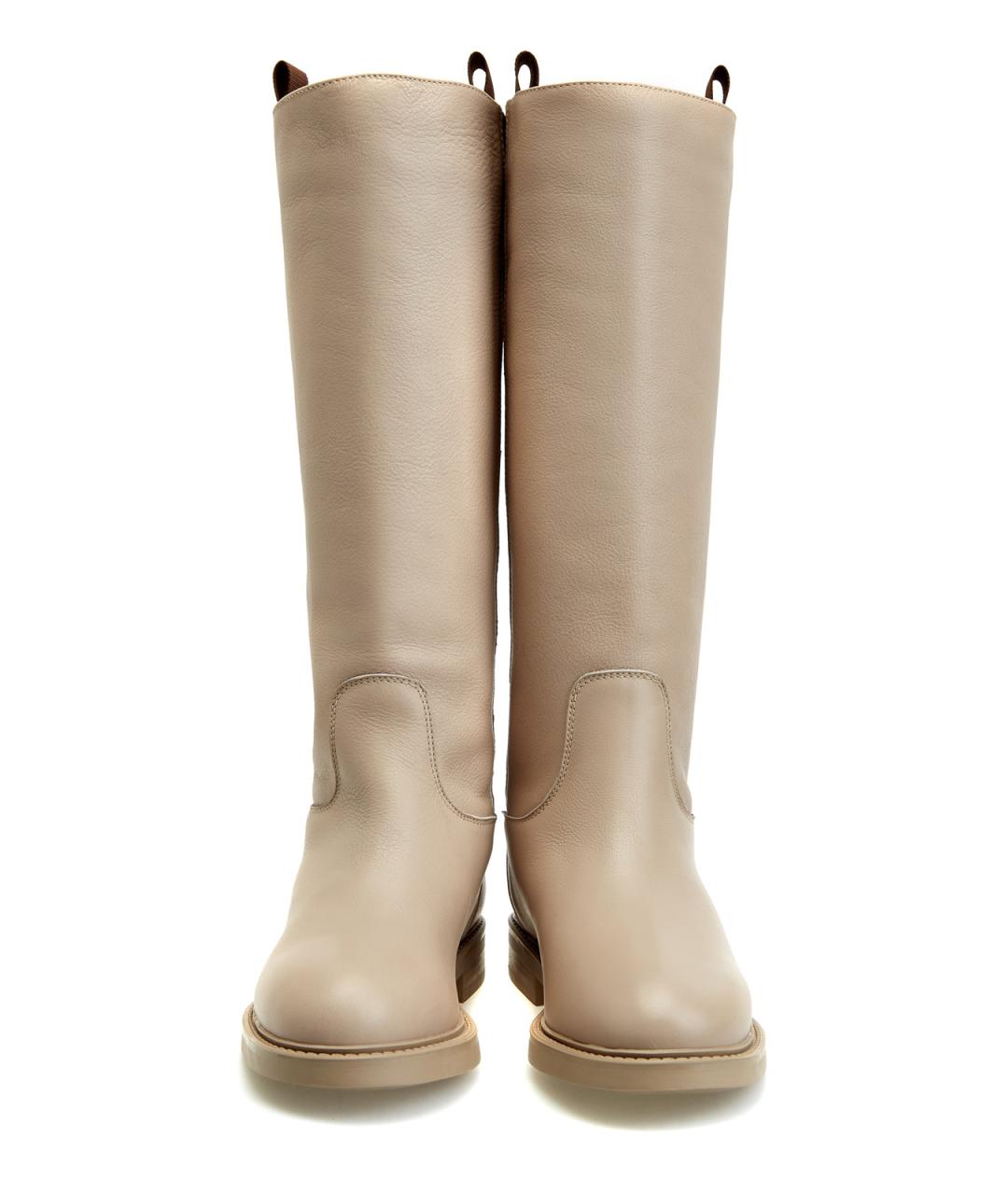 DOUCAL'S Бежевые кожаные сапоги, фото 6