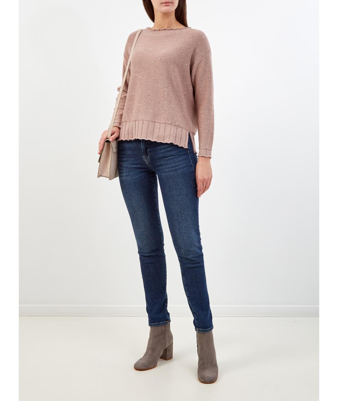 LORENA ANTONIAZZI Розовый шерстяной джемпер / свитер, фото 2