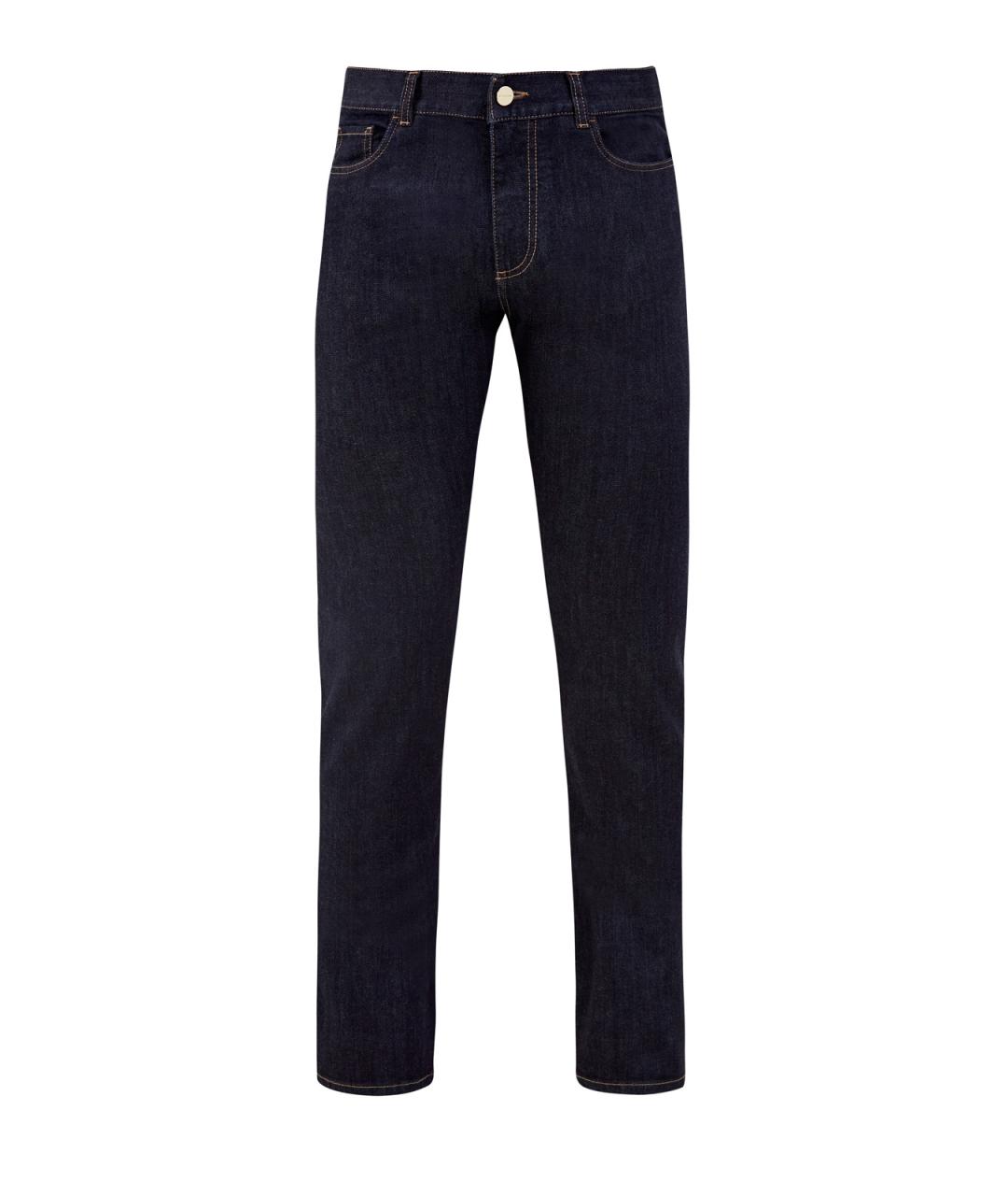 CANALI Синие хлопковые джинсы скинни, фото 1