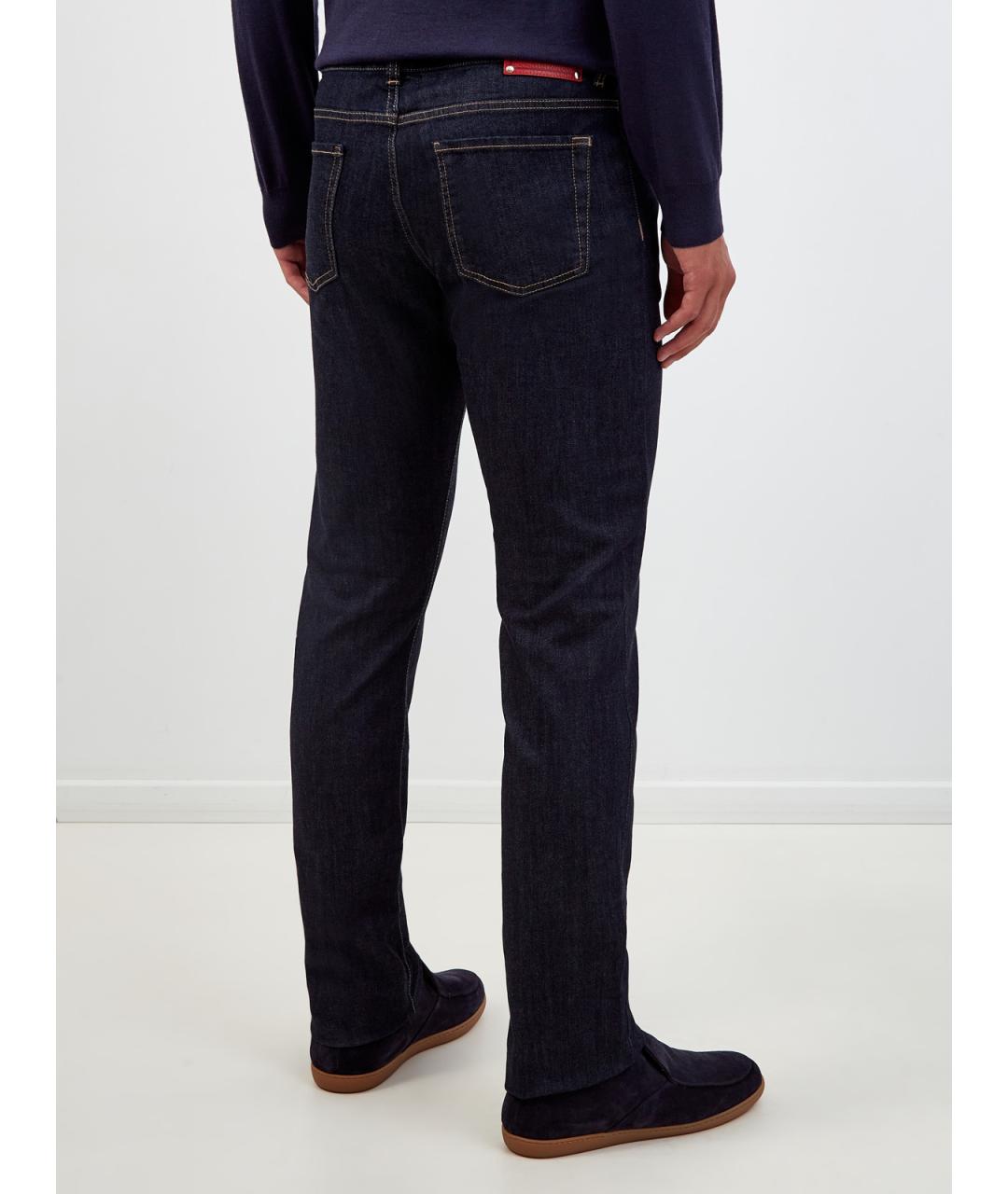 CANALI Синие хлопковые джинсы скинни, фото 4