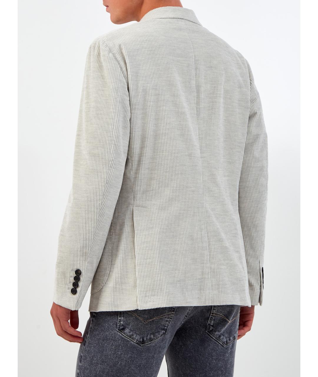 PESERICO Серый хлопковый пиджак, фото 4