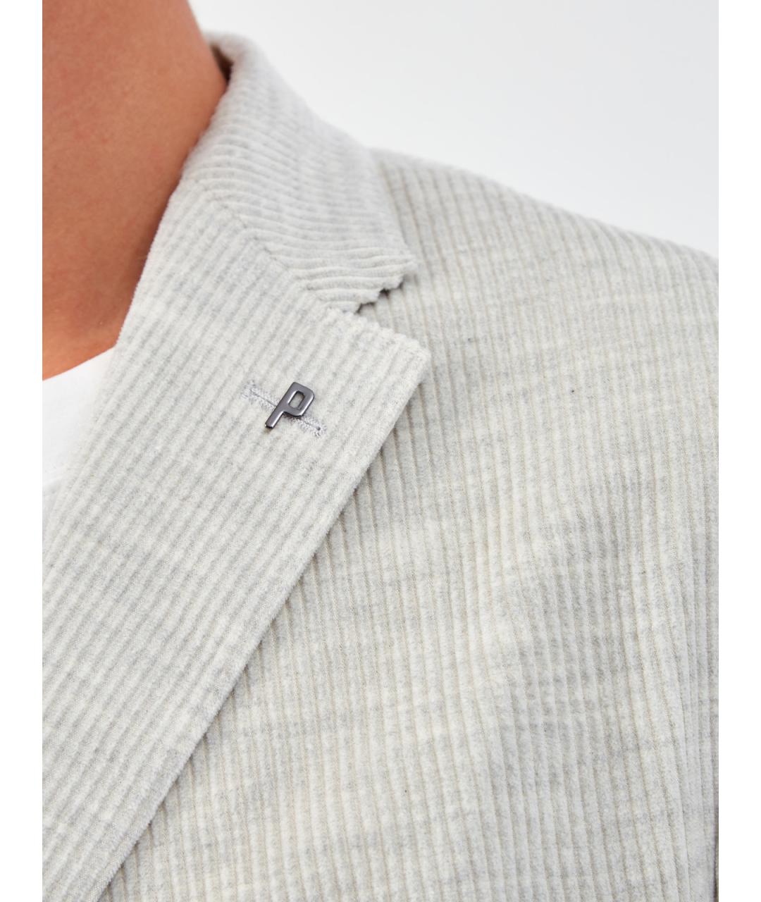 PESERICO Серый хлопковый пиджак, фото 5