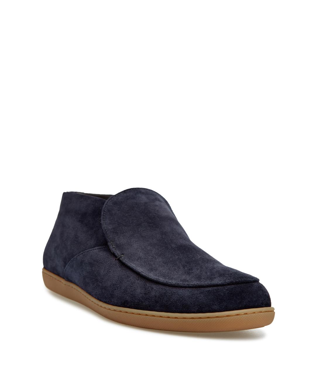 CANALI Темно-синие замшевые низкие ботинки, фото 2