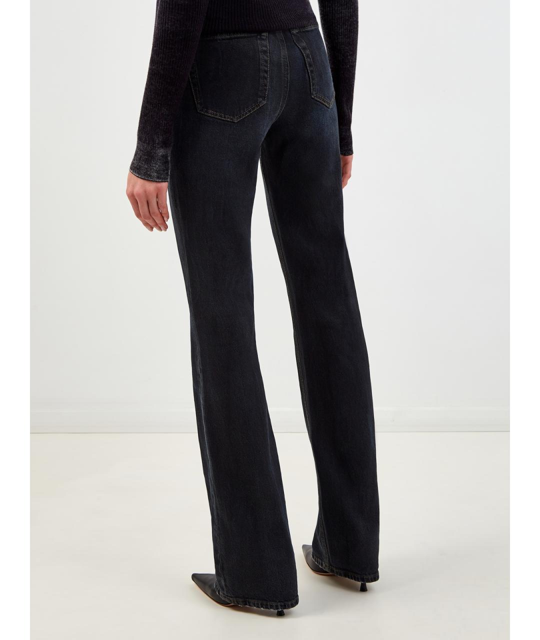 DIESEL Черные хлопковые джинсы клеш, фото 4