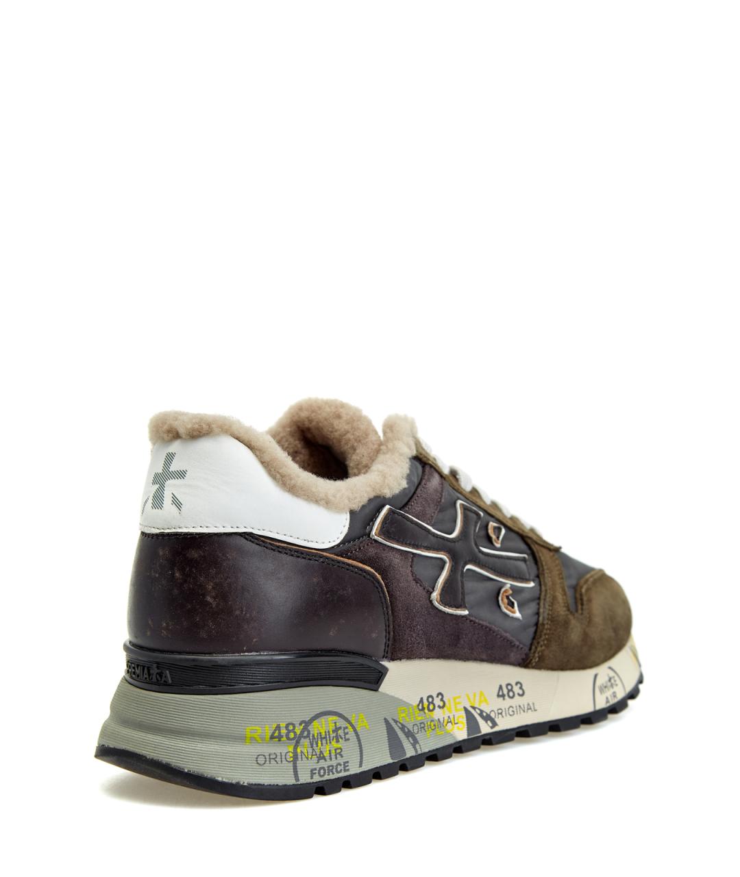 PREMIATA Зеленые замшевые низкие кроссовки / кеды, фото 4