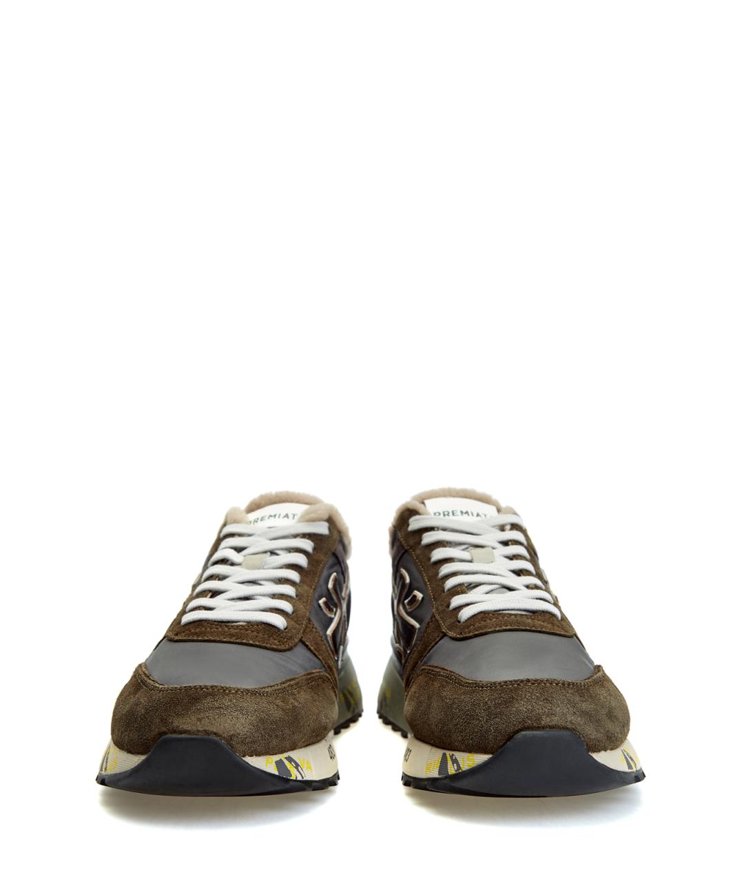 PREMIATA Зеленые замшевые низкие кроссовки / кеды, фото 6