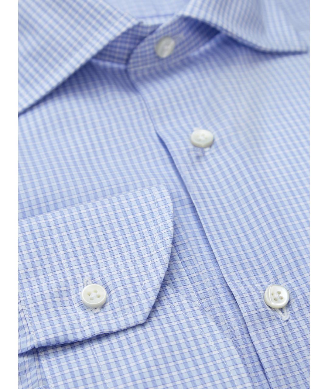 CANALI Синяя хлопковая кэжуал рубашка, фото 2