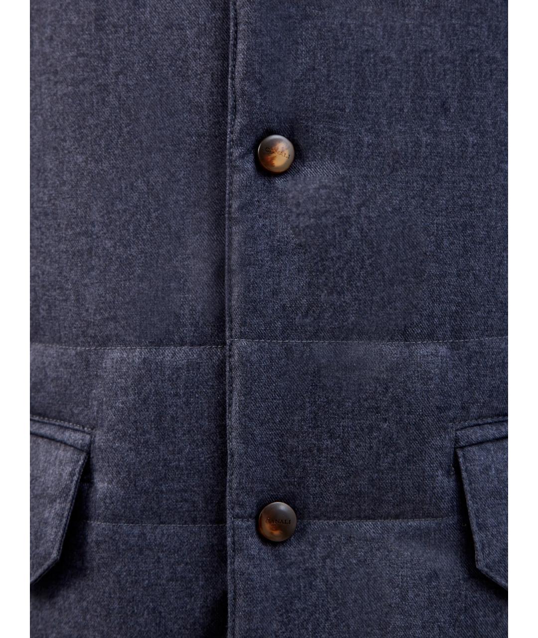 CANALI Синяя полиэстеровая куртка, фото 5