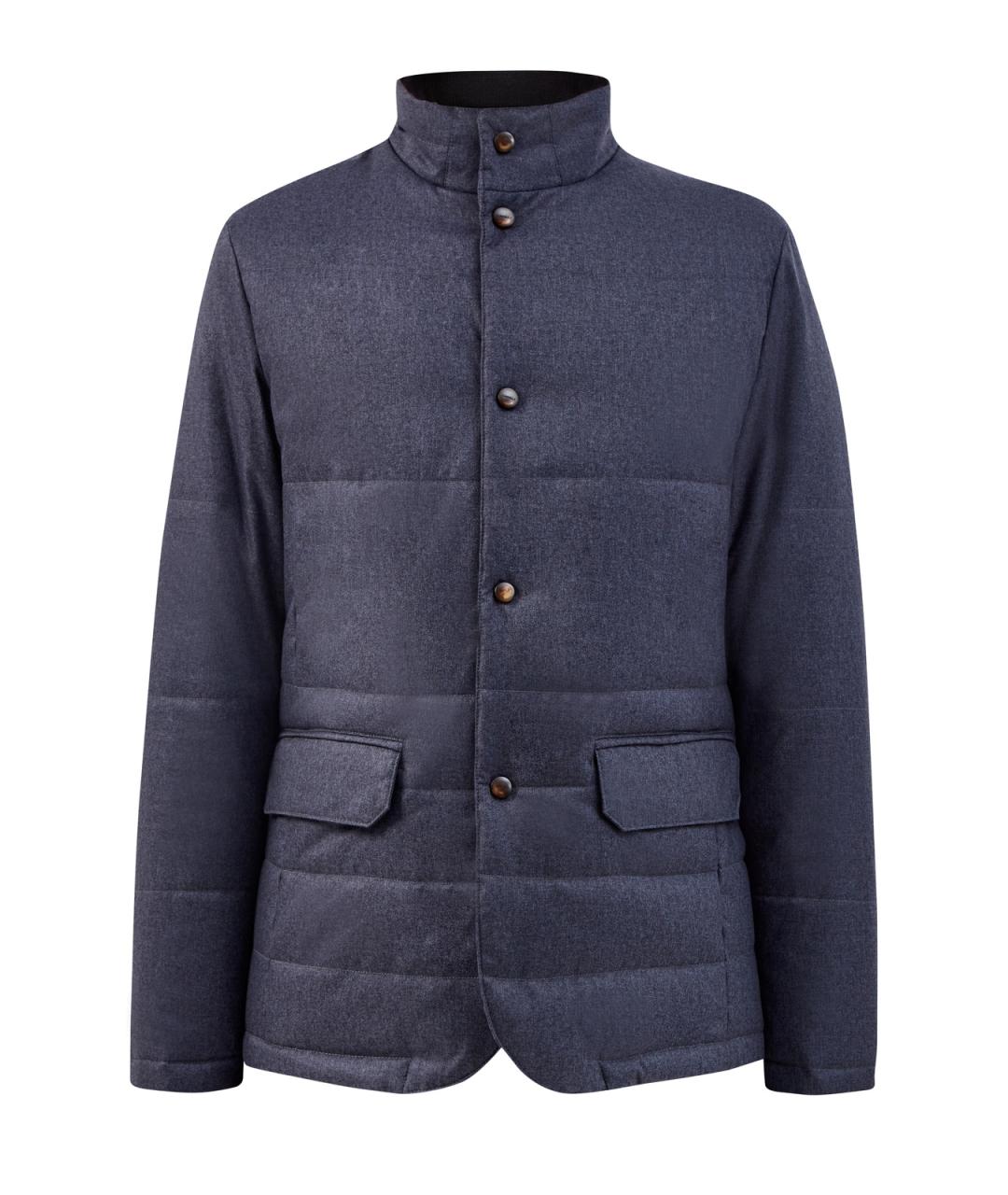 CANALI Синяя полиэстеровая куртка, фото 1