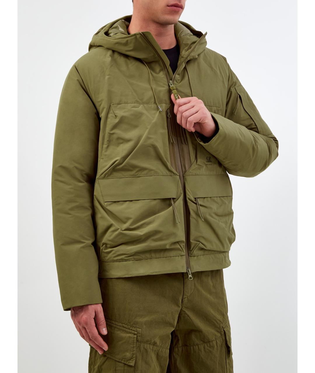 CP COMPANY Зеленый полиамидовый пуховик, фото 3