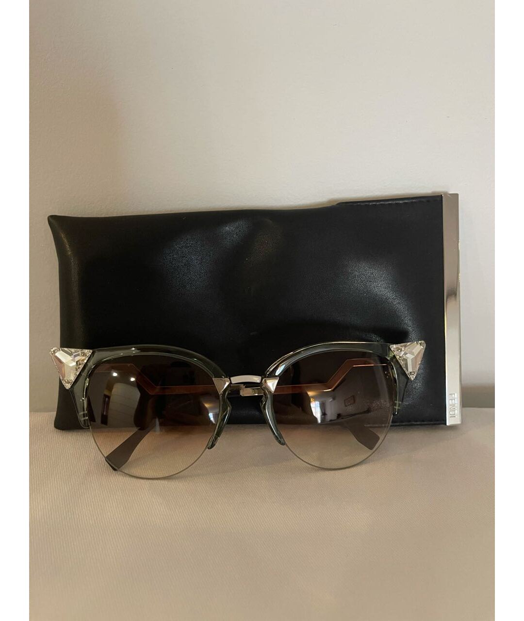 FENDI Металлические солнцезащитные очки, фото 4