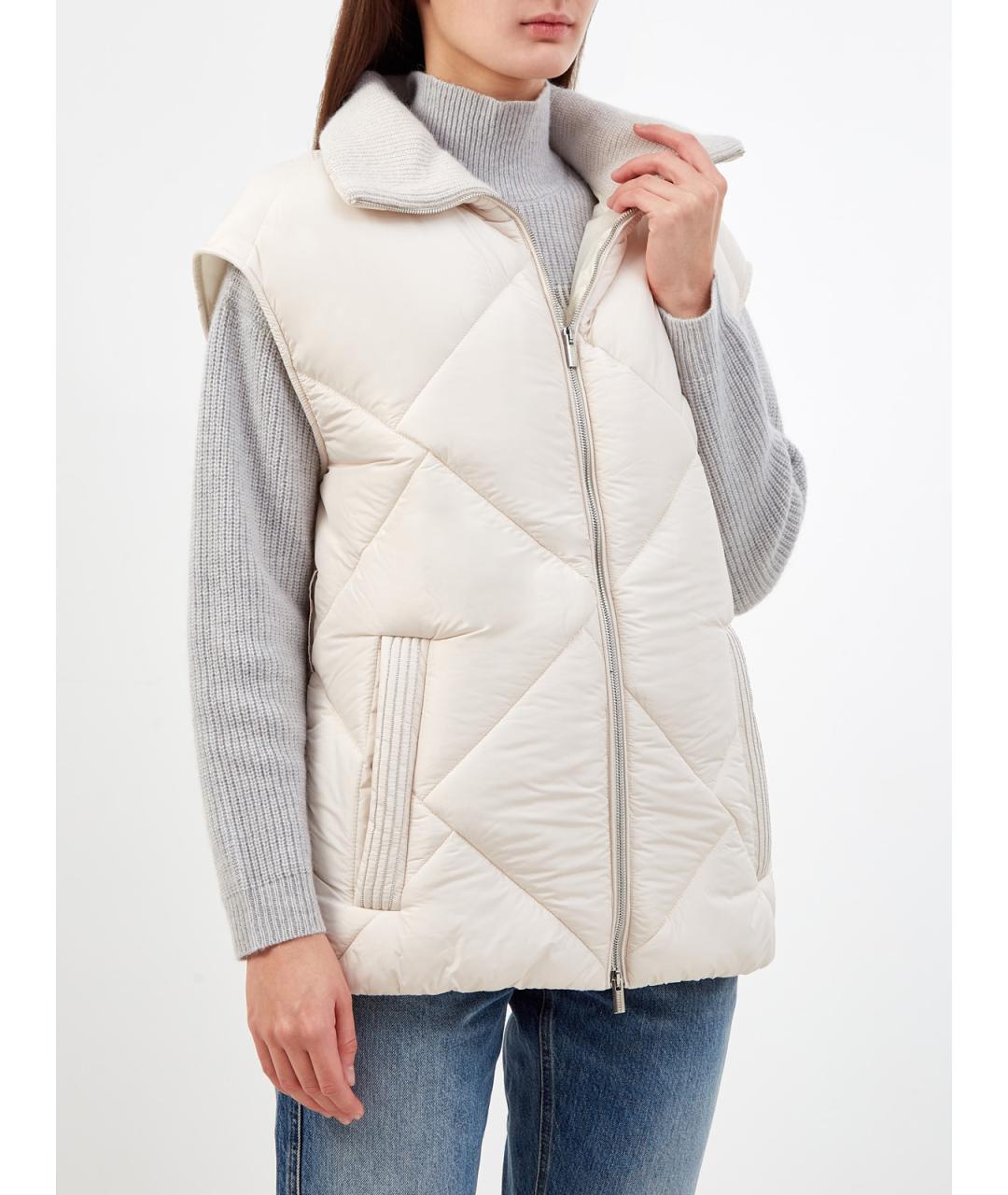 PESERICO Бежевый полиэстеровый жилет, фото 3