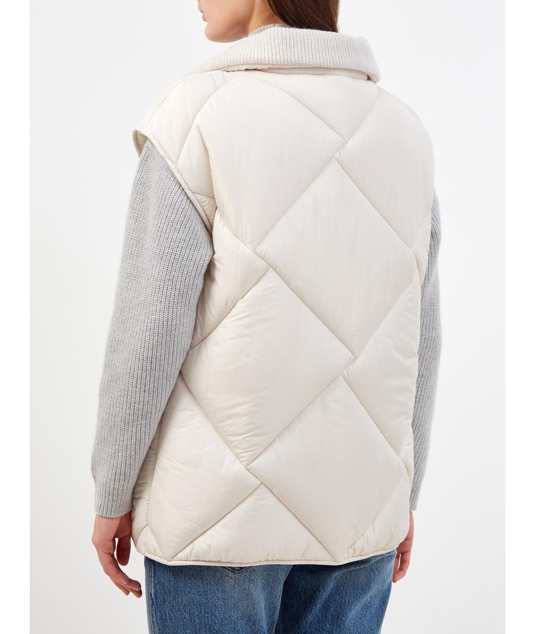 PESERICO Бежевый полиэстеровый жилет, фото 4