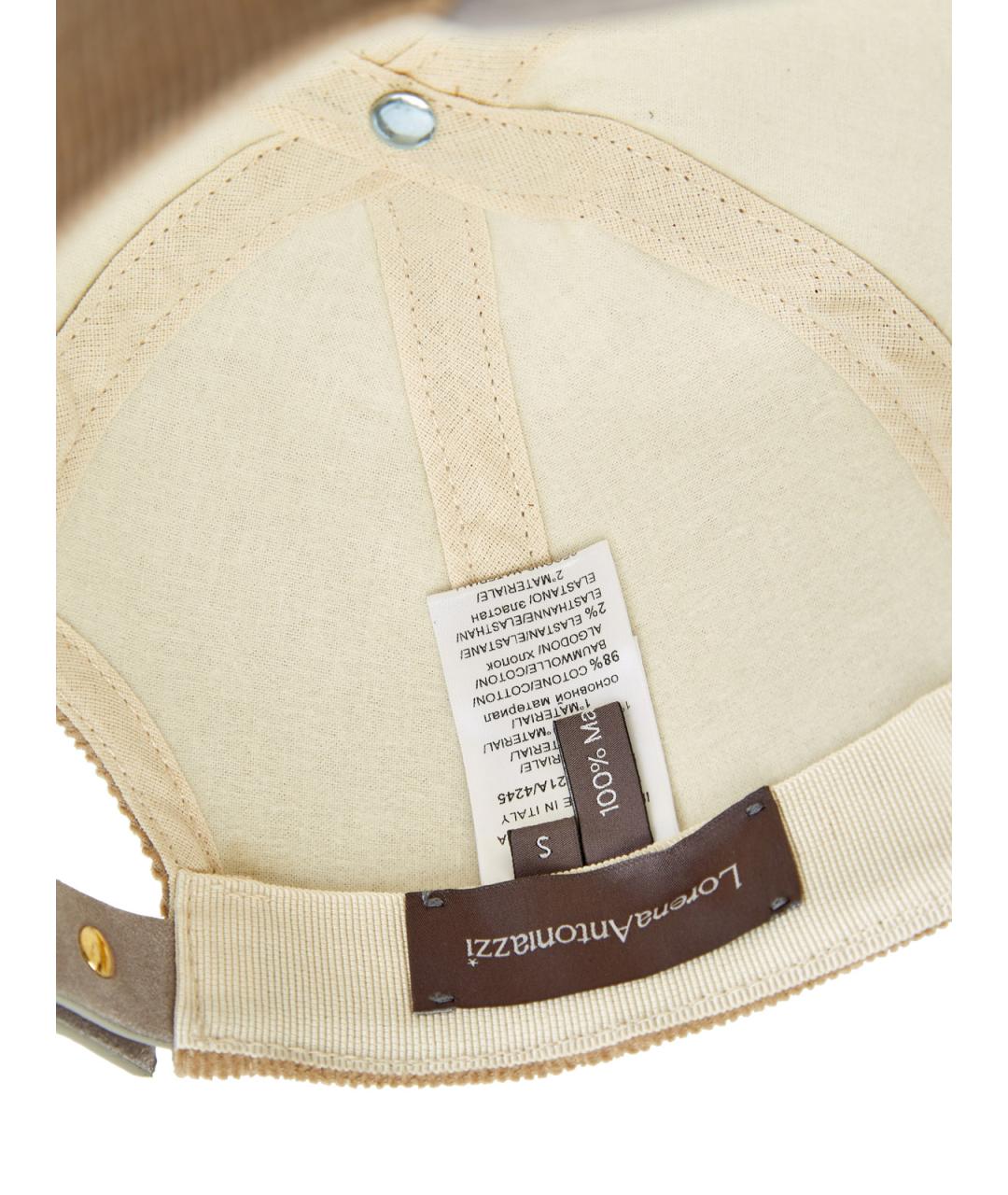 LORENA ANTONIAZZI Бежевая хлопковая кепка, фото 5
