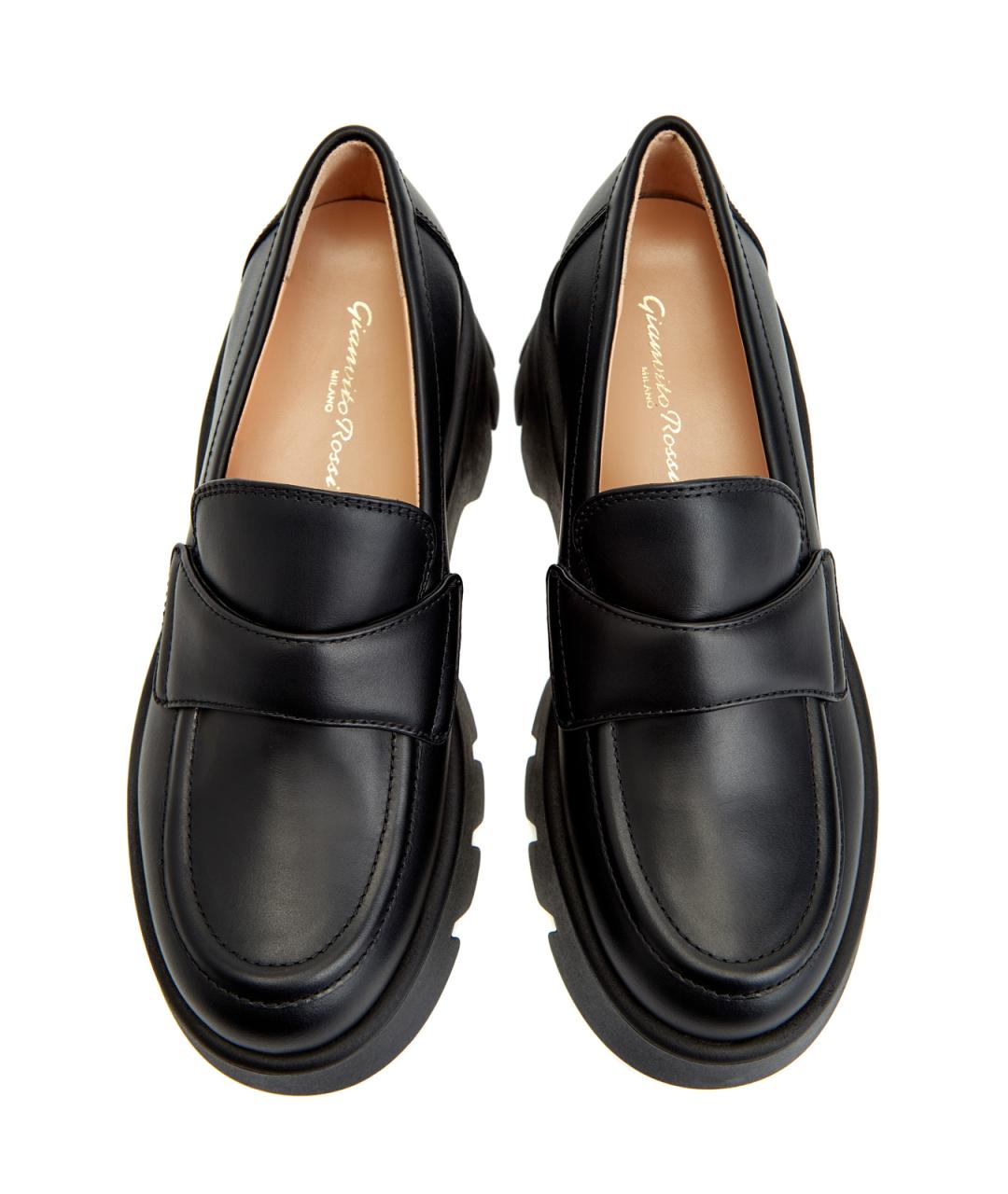 GIANVITO ROSSI Черные кожаные лоферы, фото 5